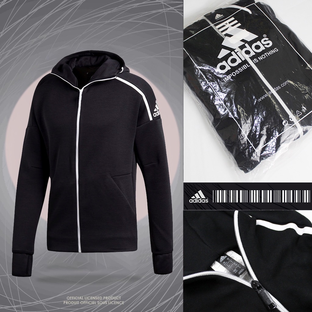 Adidas เสื้อฮู้ดมีซิป แบบเต็มตัว