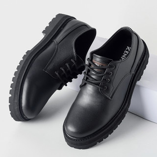 Kenfa - Sefron Black Sepatu Formal Pria Wanita Casual Kerja Kantor Semi Kulit Simple Basic Hitam