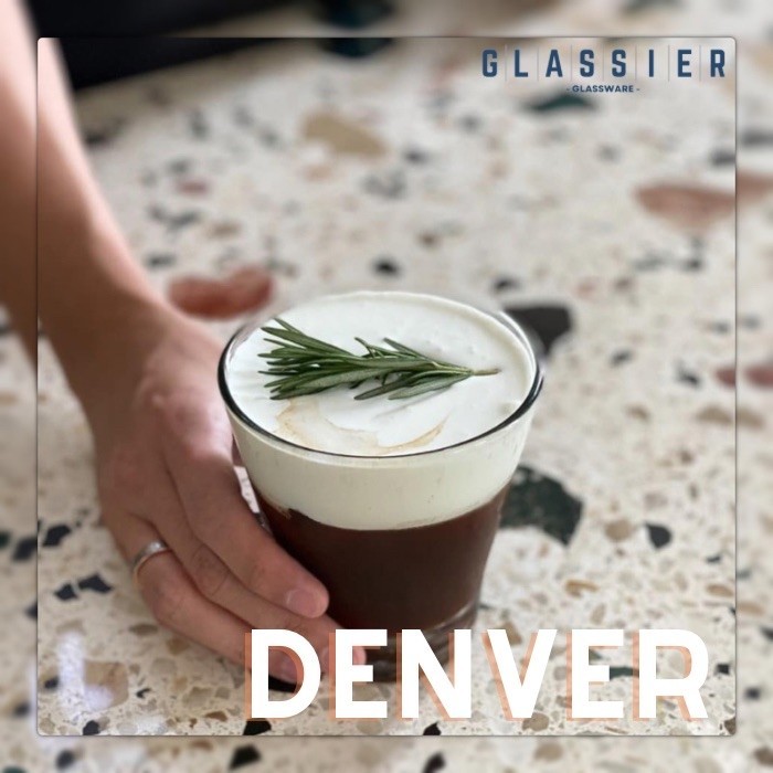 Citinova Denver ถ้วยแก้วใส 340ML ถ้วยเสิร์ฟแก้วที่ไม่ซ้ํากันค็อกเทลสมูทตี้ชาขนมหวาน Ocha กาแฟลาเต้คา