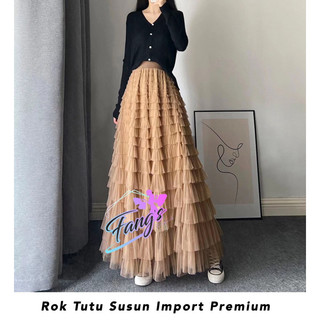 FW R679 Rok Tutu Susun Panjang Import Premium | Rok Tutu Umpak Import Premium
