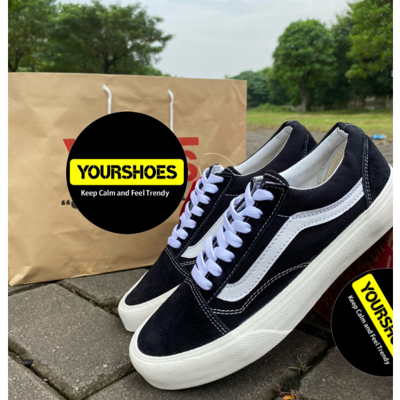 Vans Oldskool OG รองเท้าสีดําสําหรับผู้ชายและผู้หญิง