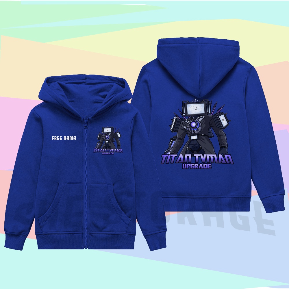 แจ ็ คเก ็ ต SWEATER HOODIE เด ็ ก ZIPPER แจ ็ คเก ็ ตเด ็ กใหม ่ อัพเกรด TITAN TV MAN SKIBIDI TOILET 67- ฟรีพิมพ ์ ชื ่ อ