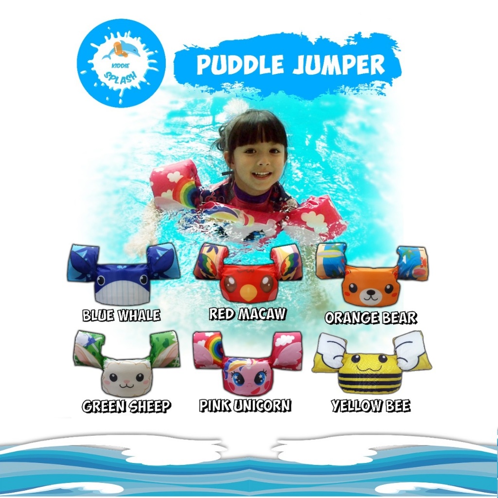 KIDDIE SPLASH ชุดว่ายน้ํา Puddle Jumper (ต้นฉบับ) เสื้อกั๊กว่ายน้ํา