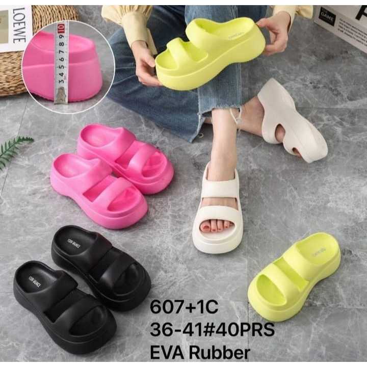 รองเท ้ าแตะ Slop Women Rubber EVA Rubber Import Double Strap BALANCE 607 +1C