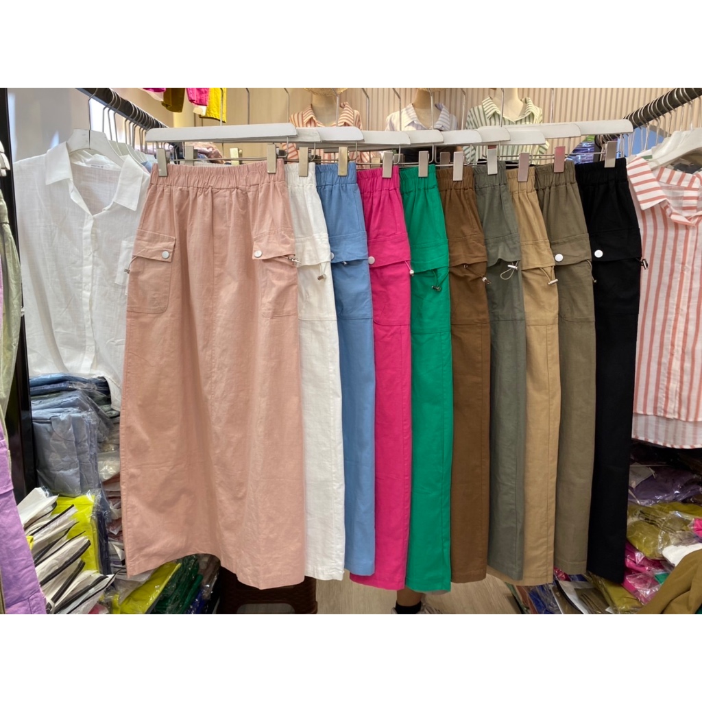 LINEN LONG SKIRT 8963 PREEYA CLOSET