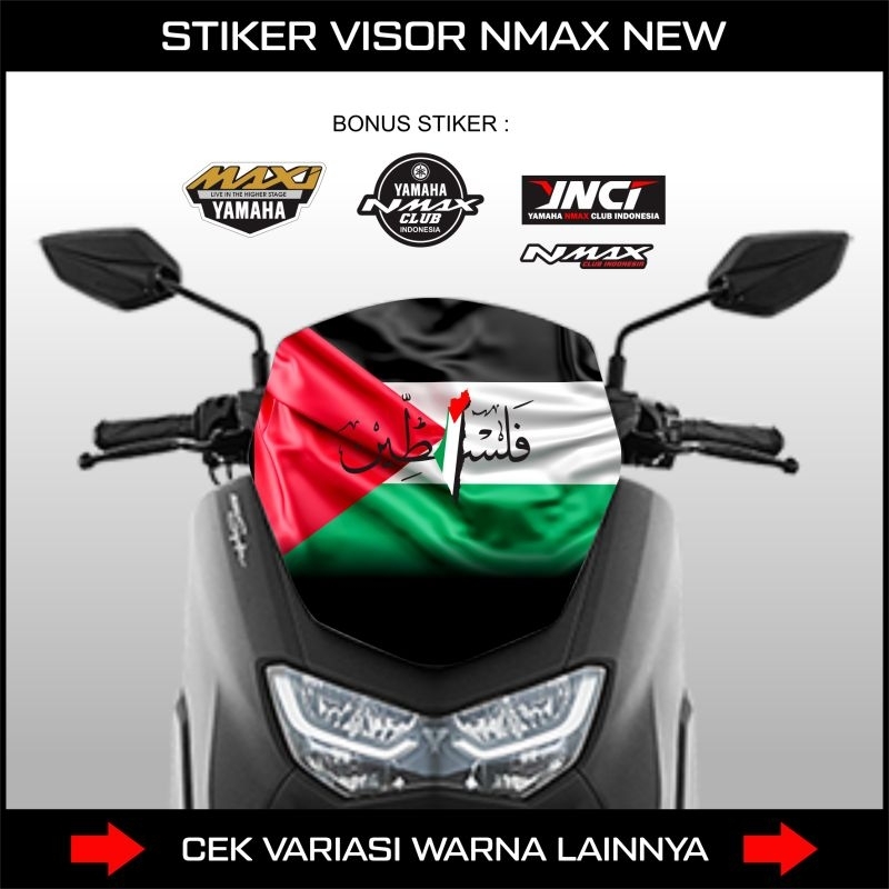 ใหม่ NMAX VISOR DECAL / YAMAHA NMAX VISOR สติ๊กเกอร์ / PALESTINE / สติ๊กเกอร์ NMAX WINDSHELD ใหม่ 20