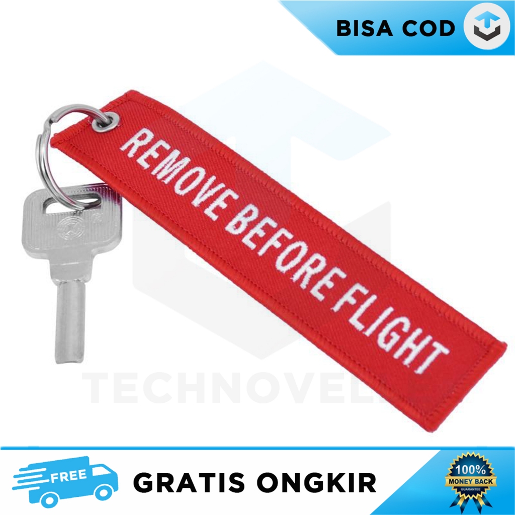 GANTUNGAN KEYCHAIN สําหรับรถบ้าน กระเป๋ามอเตอร์ไซค์ แฟชั่น REMOVE BEFORE FLIGHT