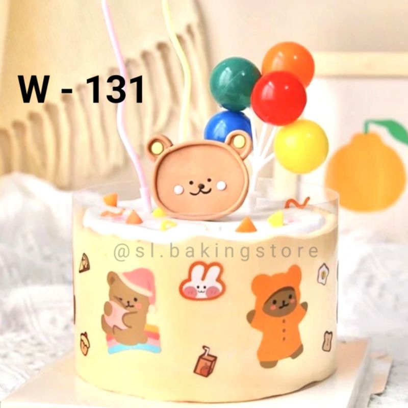 W-131 BALL/ROUND เค้ก TOPPER