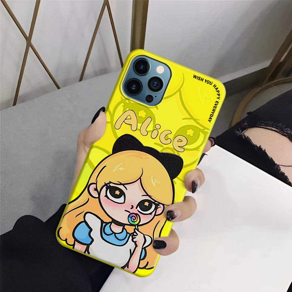 Princes Alice Yellow Candy Jelly Hp Case (K01) (ประเภทอื่นทางแชท) สําหรับเคสทุกประเภท Opp F11 Pro A3