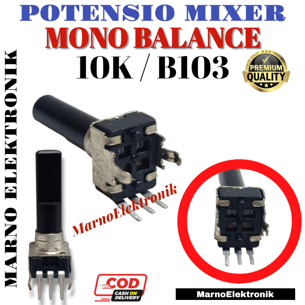 POTENSIO MIXER MONO BALANCE 3 FEET 10K B 103 10 KILO B103 ต้นฉบับ