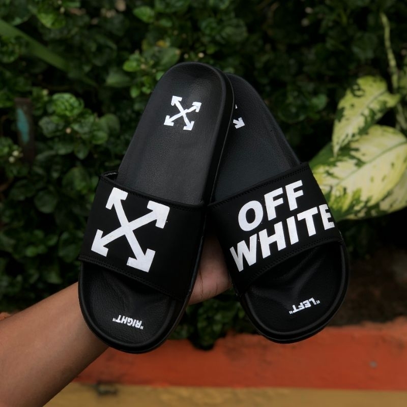 รองเท้าแตะสไลด์ผู้ชายร่วมสมัย Original Off-white Grade Sandals รองเท้าแตะผู้ชายสไลด์