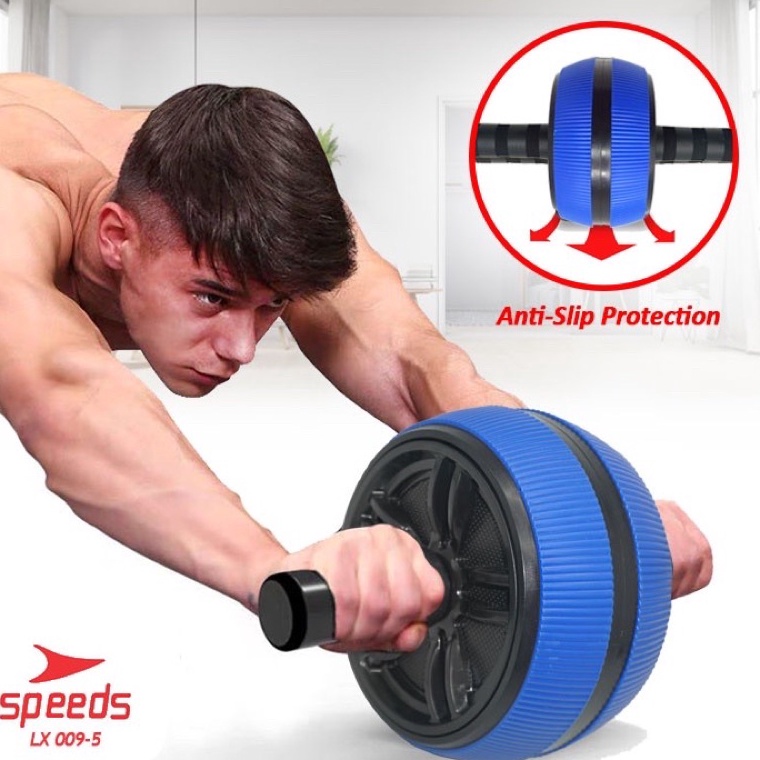 SPEEDS AB Wheel Exerciser Roll Gym Fitness Wheel + AB LX 009-5 Mat