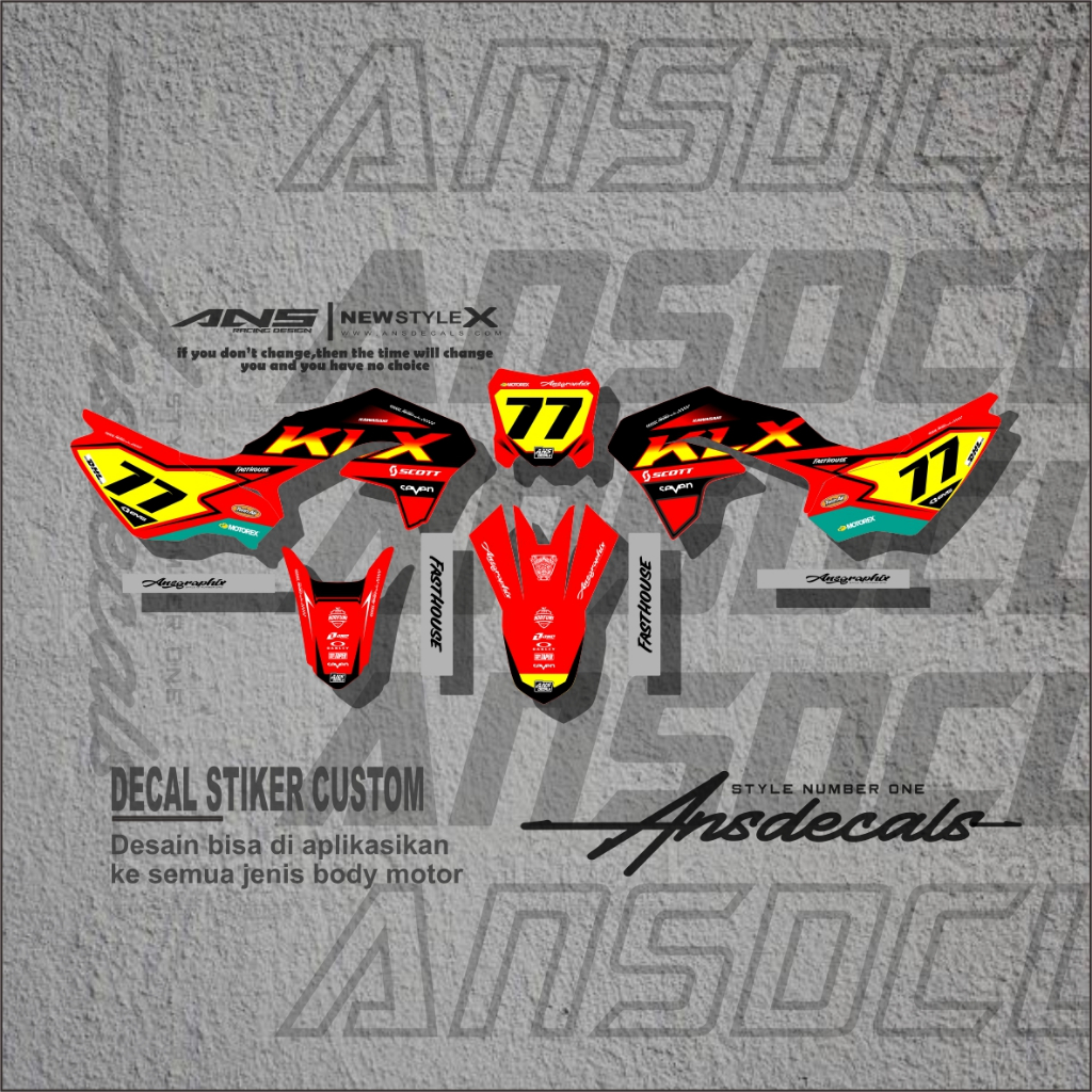 DECAL KLX 230 FREE REQUES DECAL STICKER KLX 230 KAWASAKI STICKER