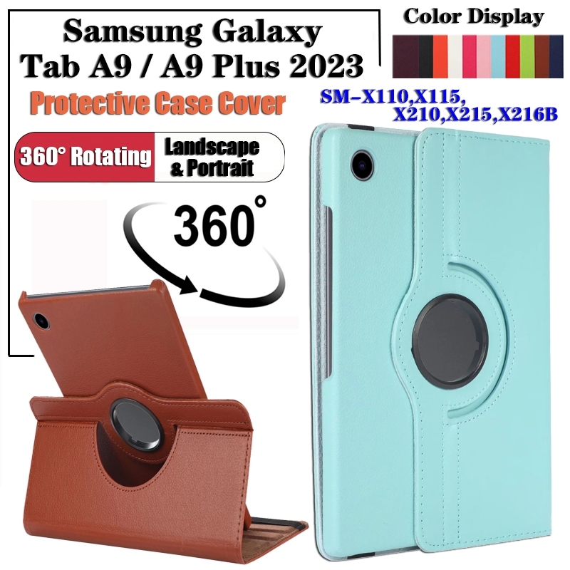 เคสโทรศัพท์มือถือหนัง หมุนได้ 360 องศา ตั้งได้ สําหรับ Samsung Galaxy Tab A9 A9 Plus Tab A8 LTE X200 X205 A8 2019 P200 P205 A8 T290 T295 Tab A7 Lite Tab S6 Lite