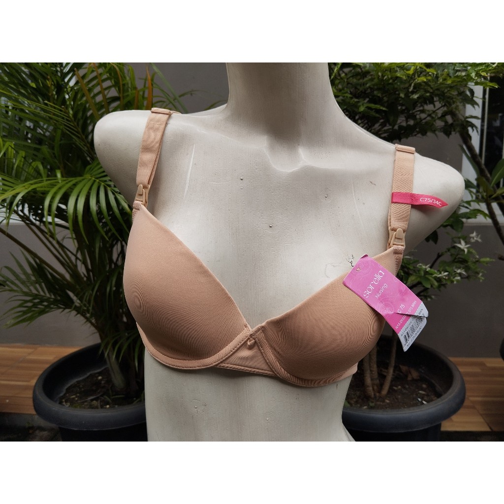 SORELLA NOURSING BRA WITH FOAM AND UNDERWEAR N13-29335 BRN SIZE 34C (C75) 34D (D75) 38D (D85)