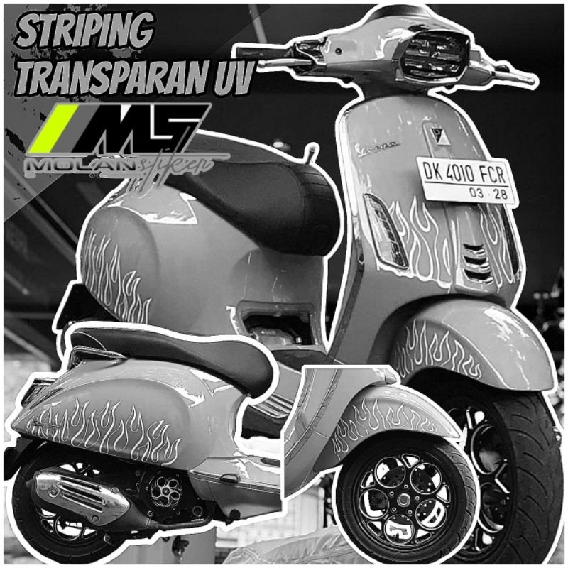 Decal สติกเกอร์ Striping Variation โปร่งใส Uv Vespa Sprint 150 Api & Vespa Primavera 150 Api Vespa M