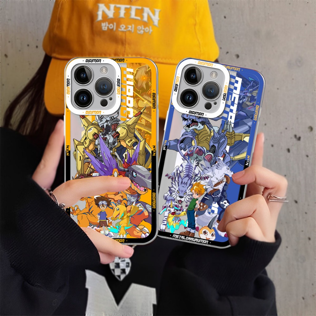 Hp Digimon metalgarurumonโทรศัพท์มือถือกรณีโปร่งใสเคสโทรศัพท์สําหรับ033 Vivo T1 5G V23E V25E V27 5G 