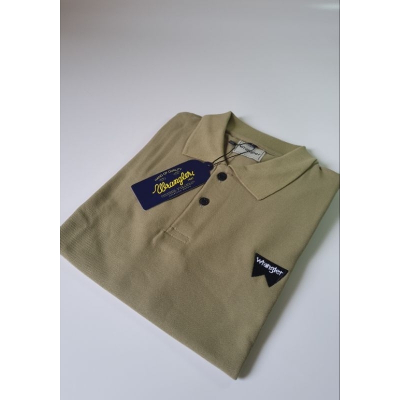 Katun 24 หกเหลี่ยม combad pique ผ้าฝ้ายปักเสื้อโปโลคอปก wrangler