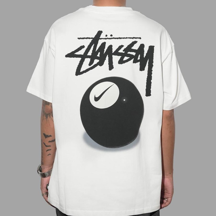 เสื้อยืด Stussy X NIKE 8 Ball Multi White - ORI