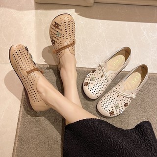 Sepatu Wanita Slip On Flat Shoes Sepatu Wanita Casual Nyaman Sepatu Kerja Wanita Motif Bunga FK-068