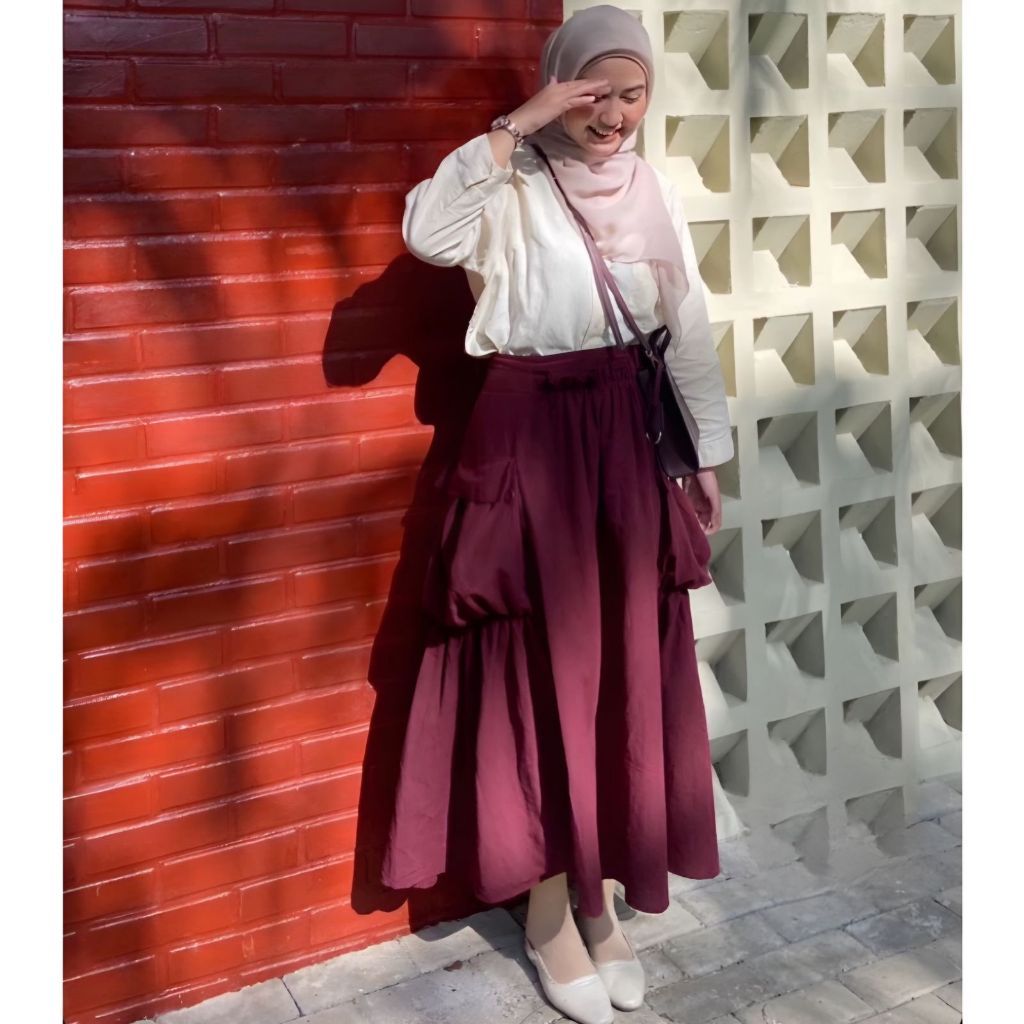 กระโปรงคาร์โก้ Yora Crinkle