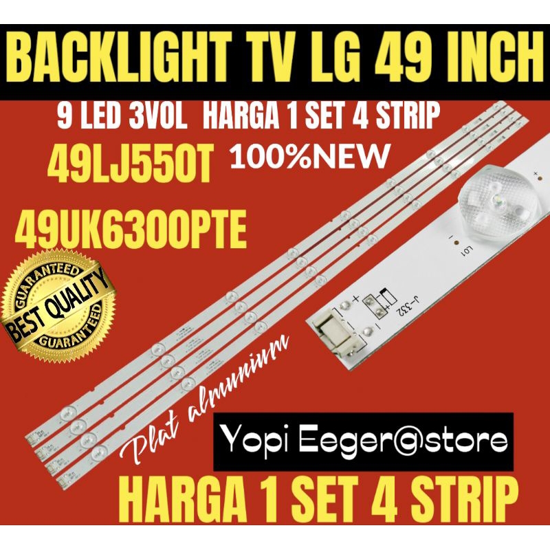 LG 49 INCH LCD LED TV BACKLIGHT 49UK6300PTE- 49LJ550T LG 49 INCH TV BACKLIGHT
