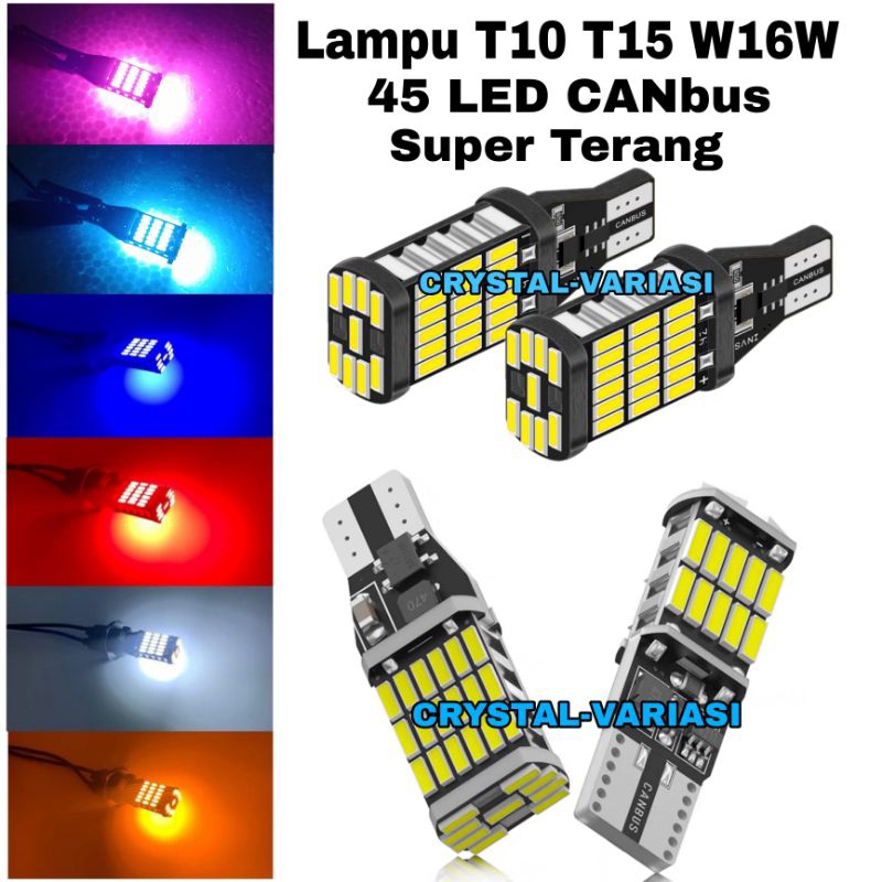 Dajjal T10 ไฟเลี้ยว LED/T10 T15 W16W 45 LED CANbus Super Bright