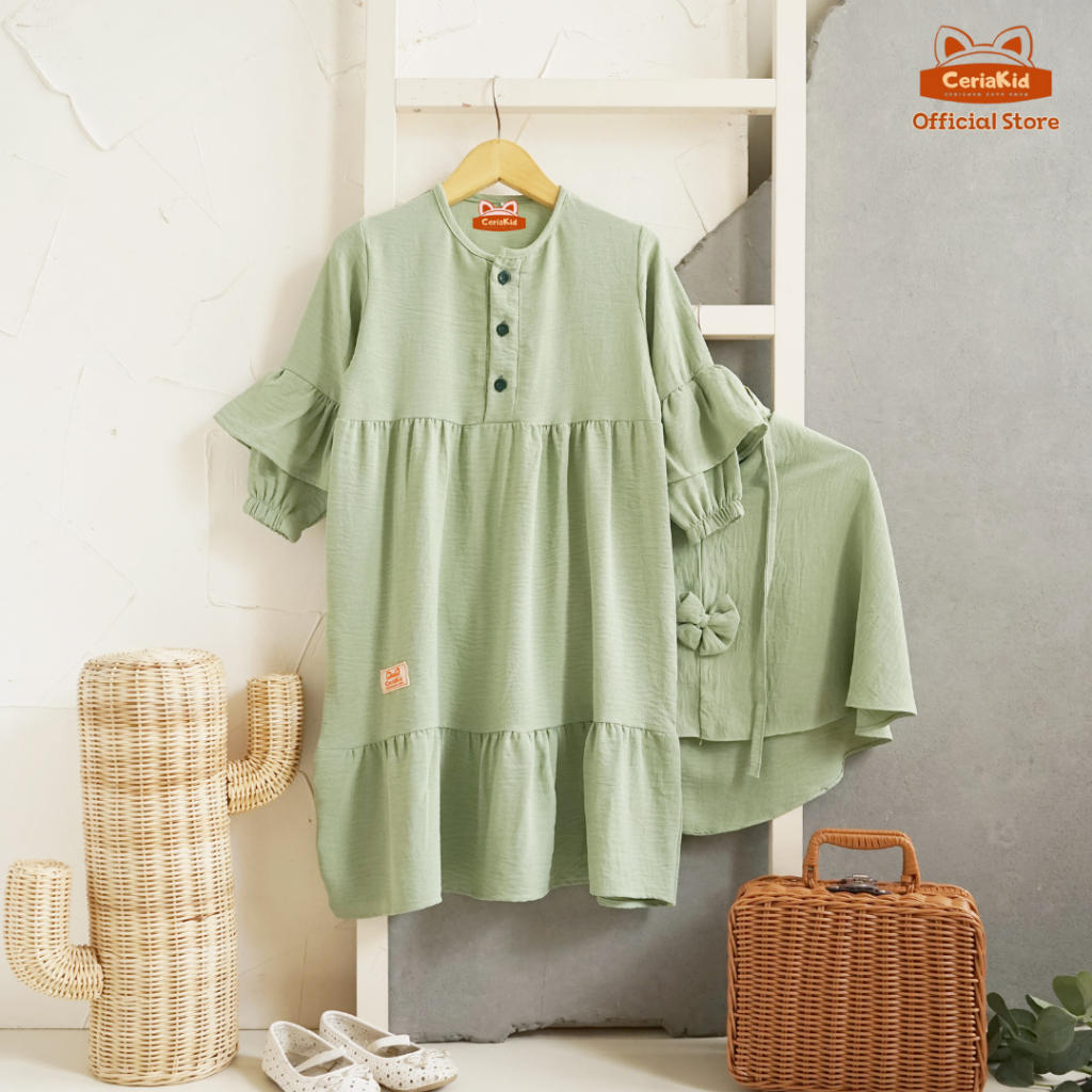[Ceriakid] ชุดเด็กผู้หญิง Gamis Hijab Aluna 1-8 ปี