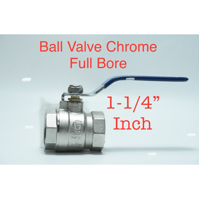 ทองเหลืองบอลวาล์วโครเมี่ยม พีเอ็น25 1 1/4 นิ้ว เต็ม เจาะ 1-1/4 หยุดก๊อกน้ํา รูขนาดใหญ่ | 2.047.0005 