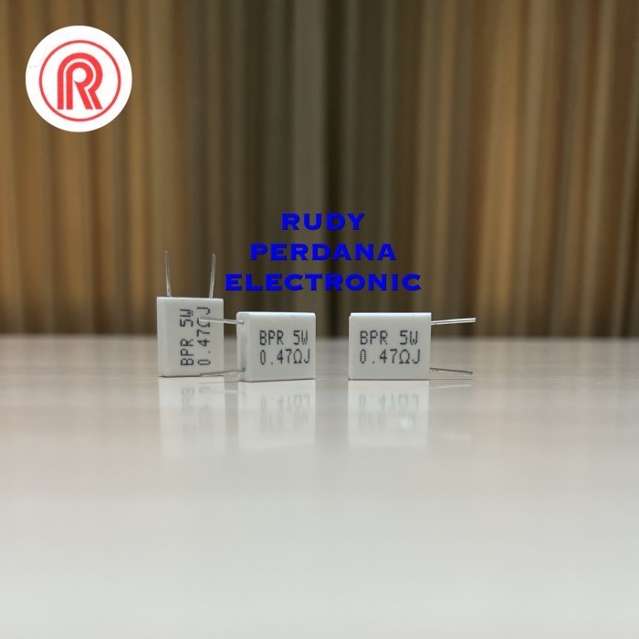 ตัวต ้ านทาน 5W 0.47OHM 0.47 OHM 0.47R NOBLE FLAT ยืนแบน