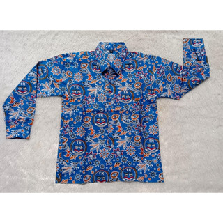 BATIK TK NASIONAL // BATK IGTKI BIRU LENGAN PANJANG ANAK LAKI_LAKI PEREMPUAN