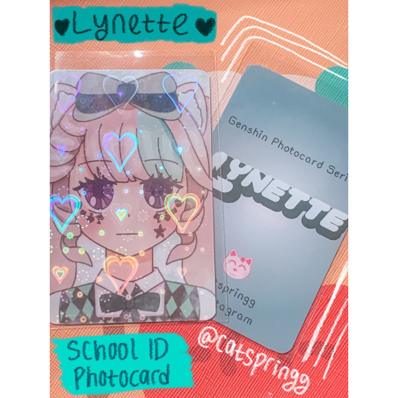 Genshin Impact lynette School ID photocard โดย catspringg