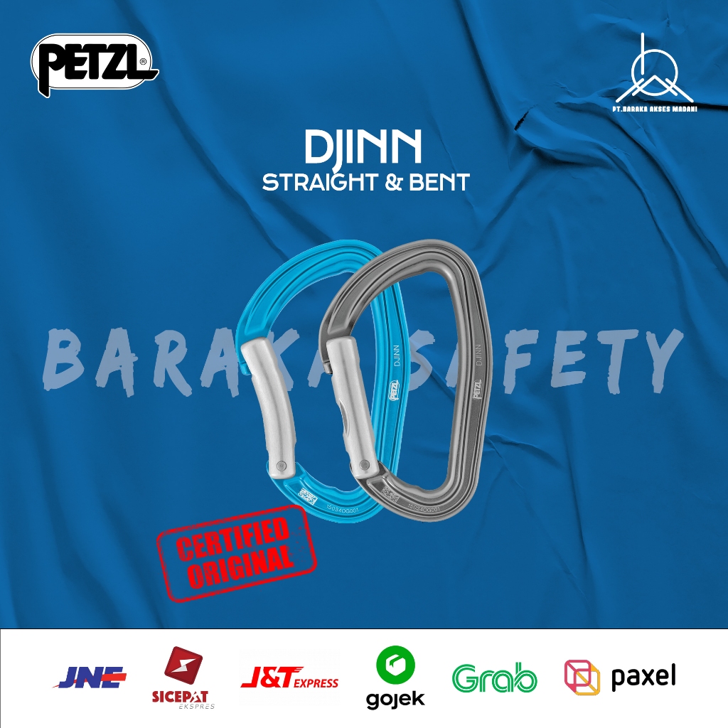 PETZL DJINN คาราบิเนอร์ที่ทนทานสําหรับการปีนเขาสําหรับเล่นกีฬาสําหรับงานอุตสาหกรรมระดับมืออาชีพ