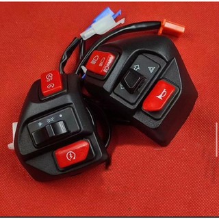 SAKLAR VIETNAM HOLDER SET KANAN KIRI AEROX 155 DAN MIO PLUS SAKLAR HAZARD DAN ON NCS RACING