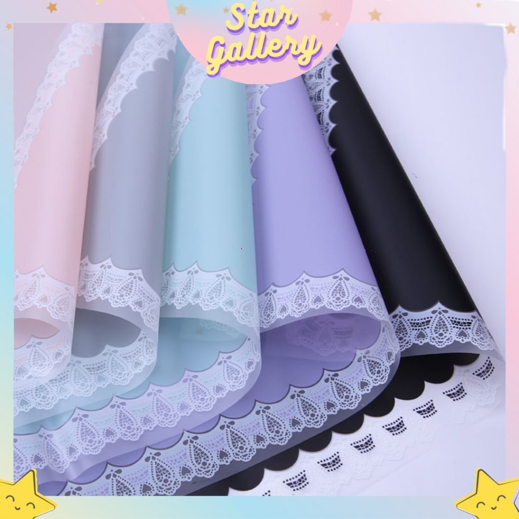 Lace Flower Bouquet Paper กระดาษห่อดอกไม้ Lace Flower Bouquet Paper Lace Motif KB6175