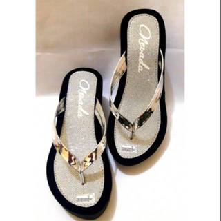 Women's Glitter manohara sand flip-flop wedge sandals