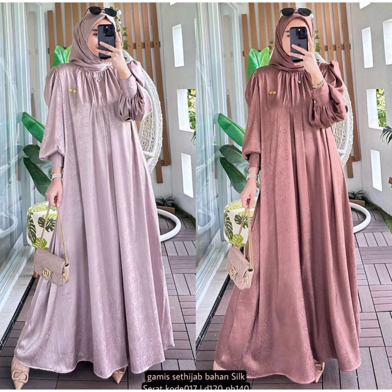 READY TO SHIP VANYA HIJAB SET ใหม่ล่าสุด SHIMMER HIJAB GAMIS SET SILK CRADENZA GAMIS SET OUR ผลิตภัณ