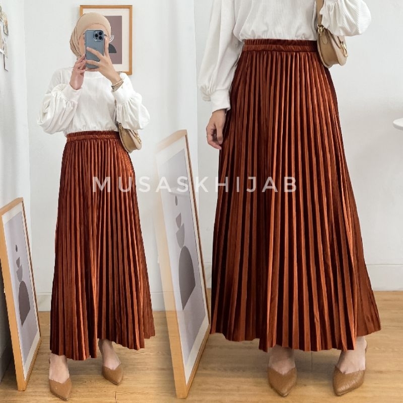 VELVET PLISKET SKIRT / VELVET SKIRT / VELVET UMBRELLA SKIRT