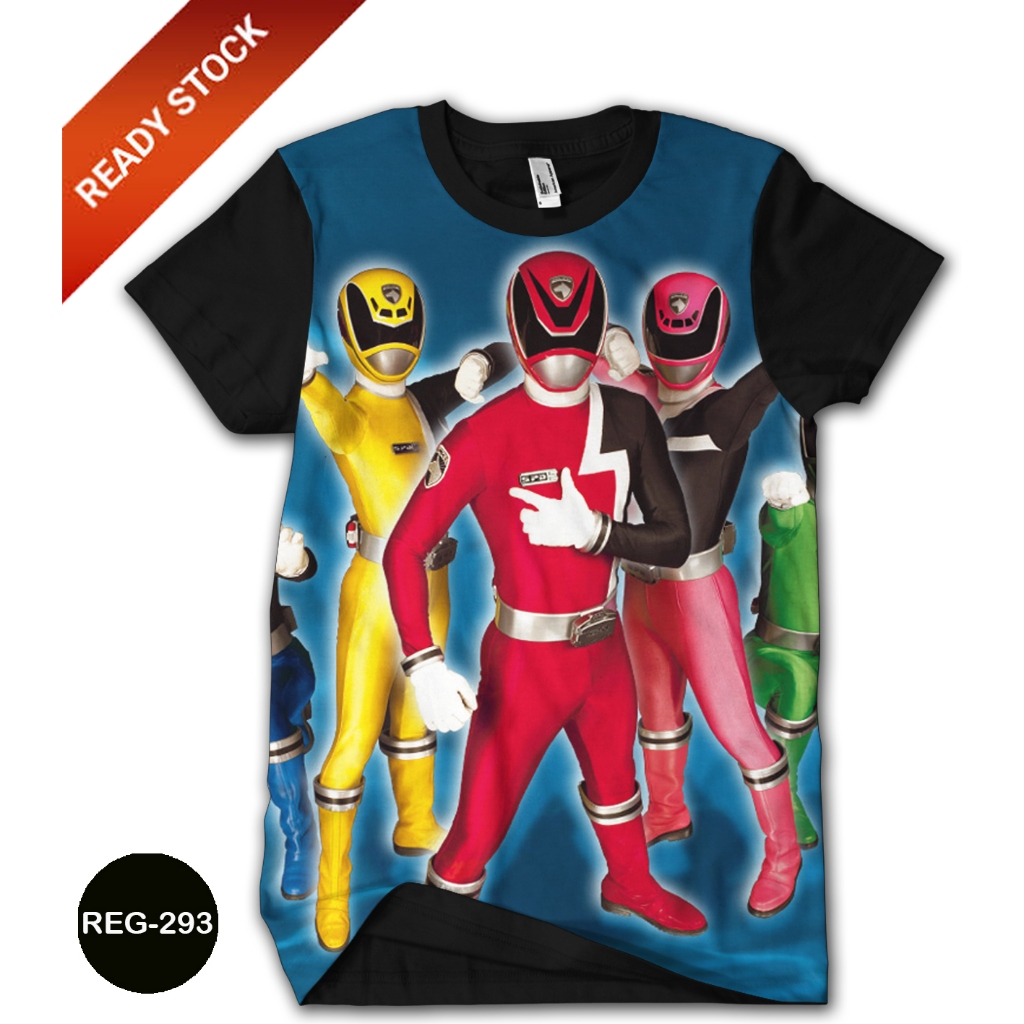 ชุดเสื้อผ้า พิมพ์ลายการ์ตูน Power Rangers สําหรับผู้ใหญ่ REG-293