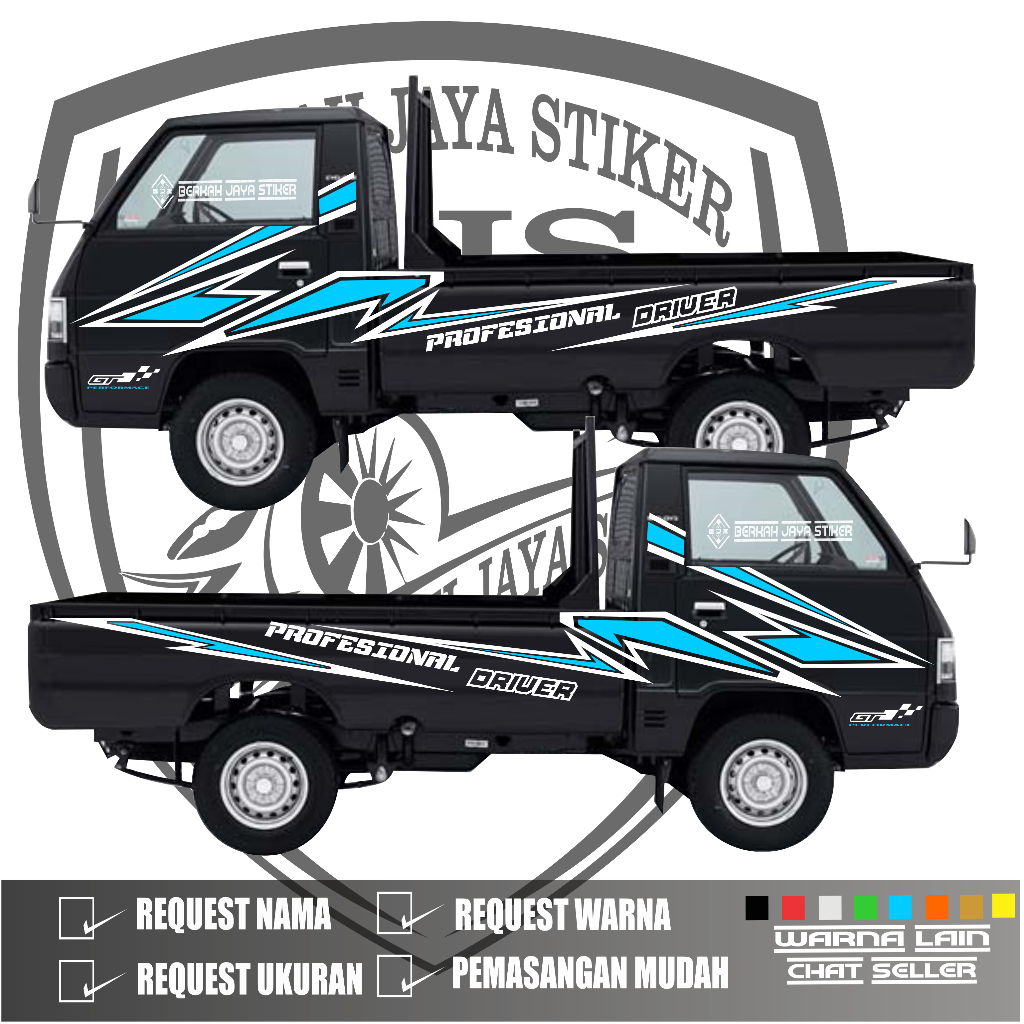 2 PCS RIGHT LEFT ใหม่รถสติกเกอร์ l300 PROFESSIONAL DRIVER List สติกเกอร์สําหรับ Pick Up Cars l300