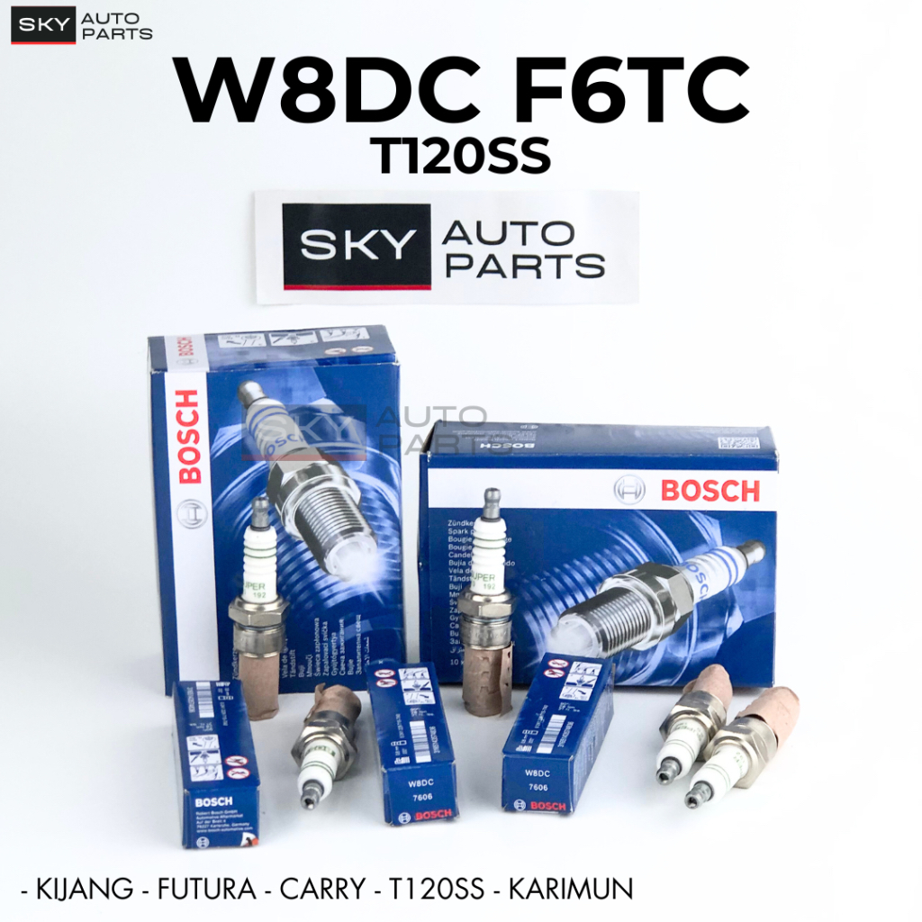 SPARK PLUG KIJANG FUTURA CARRY T120SS KARIMUN W8DC F6TC SPARK PLUG BOSCH