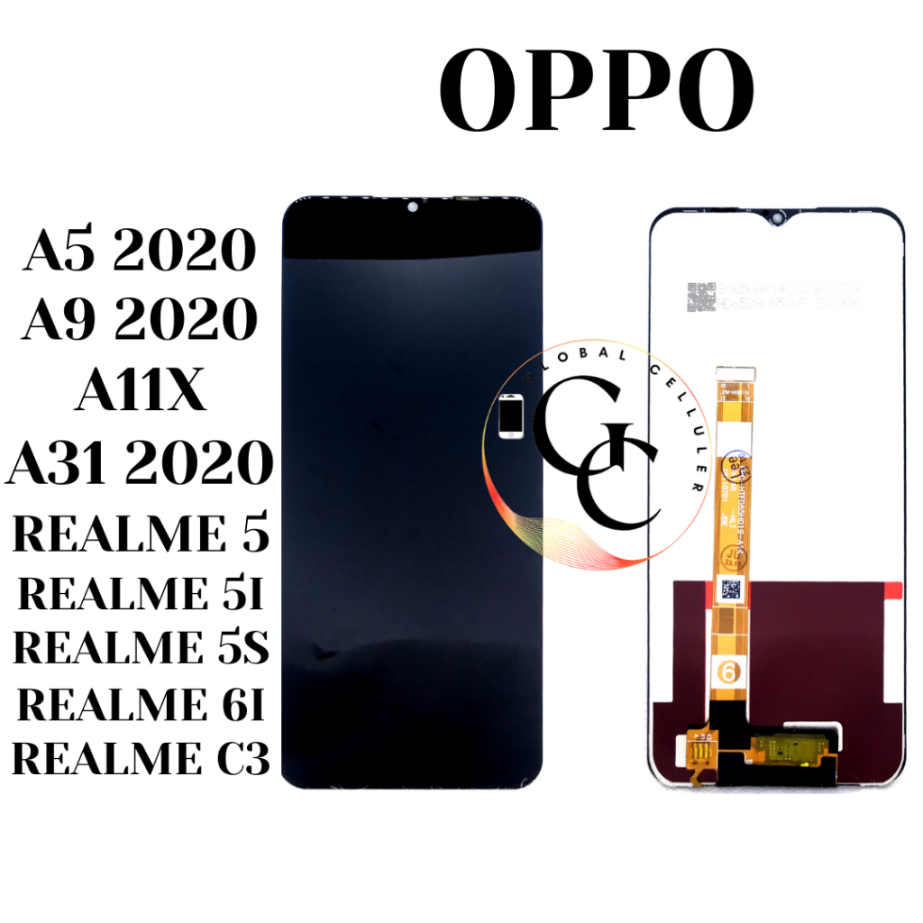 Original Oppo A5 2020 A9 2020 A31 2020 A11X Realme 5 5I 6I C3 LCD (หน้าจอสัมผัส LCD)