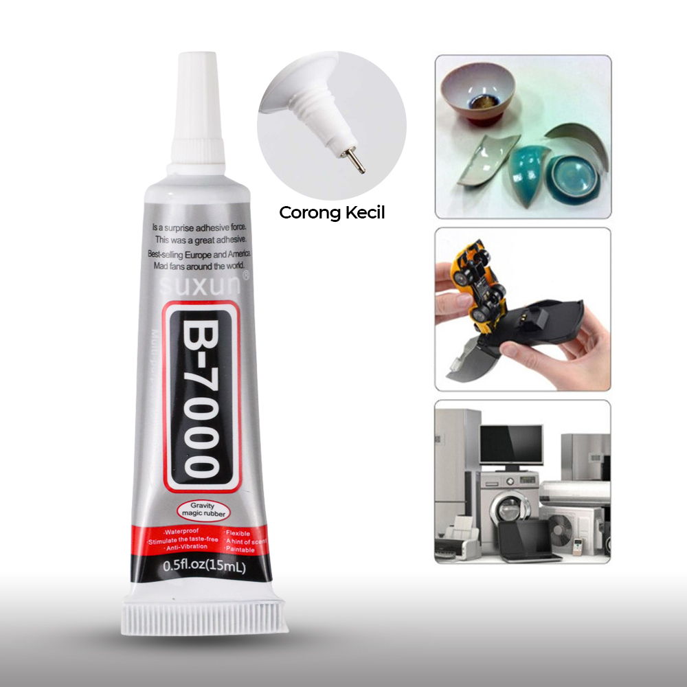กาวติดไฟ กาวติดแน่น 15 ML - B-7000 - โปร่งใส