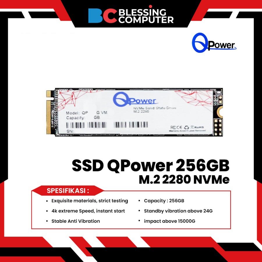 SSD QPower 256GB M.2 2280 NVMe QP256GVM3