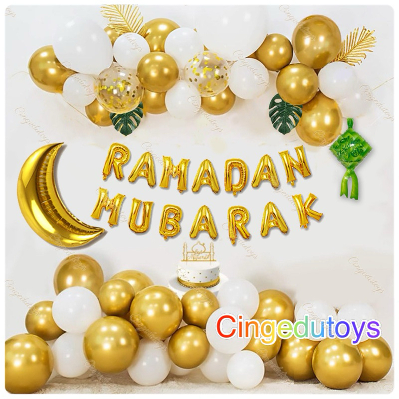 RaMADAN MUBARAK แพ็คเกจบอลลูนสําหรับ eid al-Fitr eid Mubarak SPL