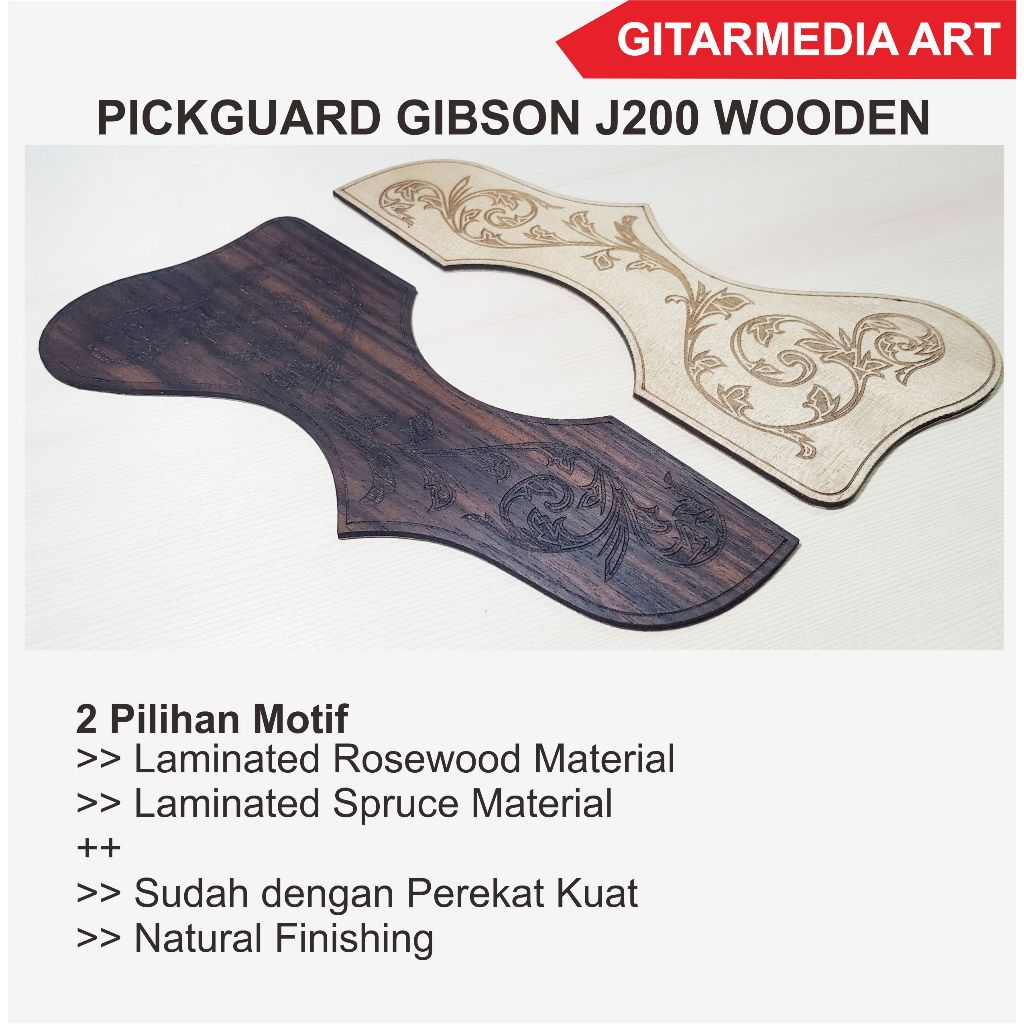 Kayu Pickguard Gibson J200 ไม้ปิ๊กการ์ด