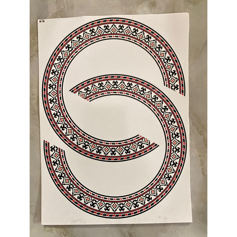 สติ๊กเกอร์รูปลอกน้ํา Rosette Motif //สติ๊กเกอร์น้ํารูกีตาร์คลาสสิก
