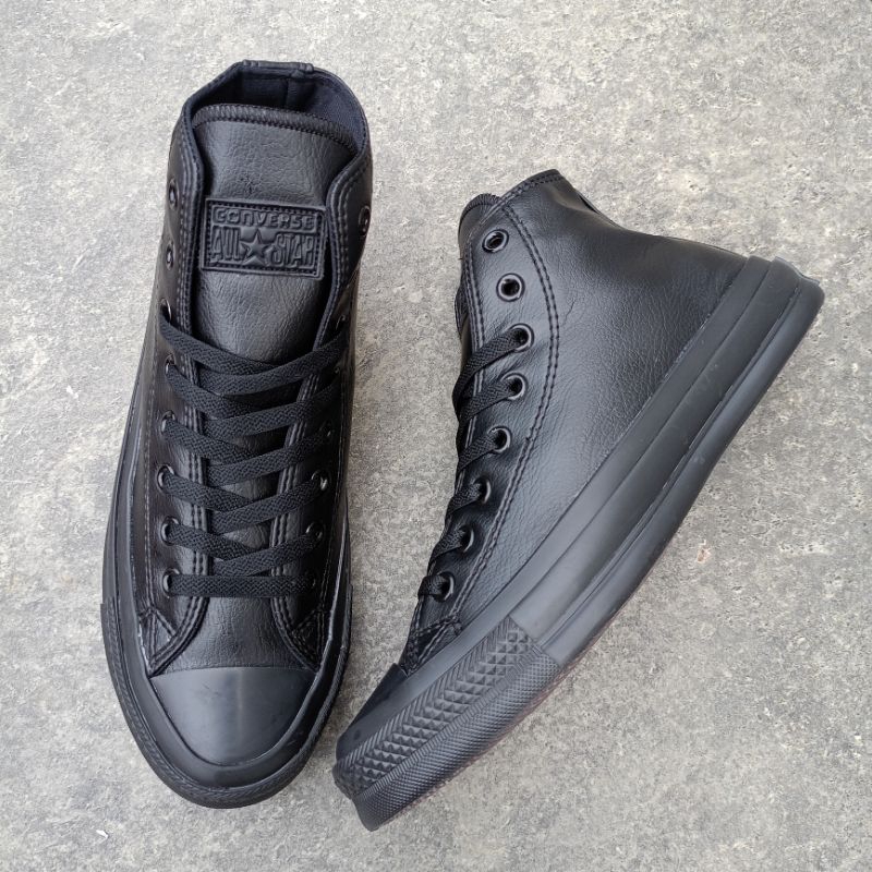 CONVERSE LEATHER SCHOOL รองเท้า 70s HI รองเท้าผ้าใบสีดําเต็มรูปแบบสําหรับผู้ชายและผู้หญิงฟรีถุงเท้า