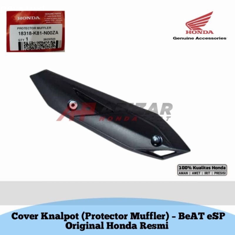 18318-K81-N00ZA ฝาครอบท่อไอเสีย (Exhaust Protector) – BeAT eSP 2017 - 2019 Original Honda Official