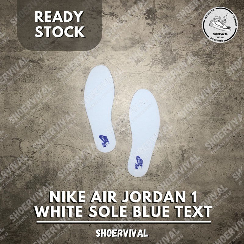 Air Jordan 1 Insoles White Sole Blue Text